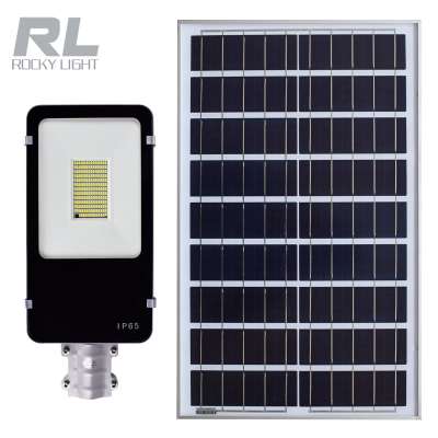 Lighting mode+timing mode cold white 6000k 50w adjustable solar panel remote control street light