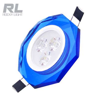 6W LED glass spot lamp cut 75mm recessed spotlight home ceiling led crystal downlight