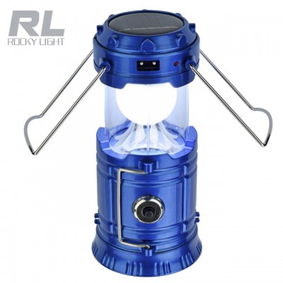 Multi-functional Solar Power Rechargeable  led Camping Lantern Light