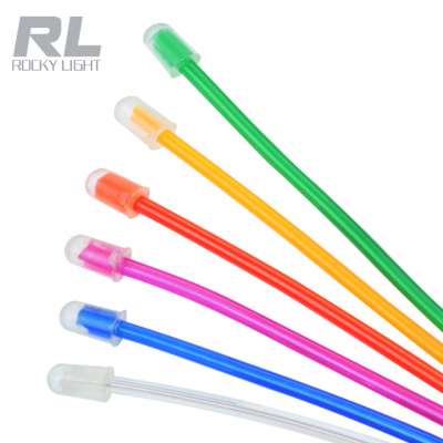 Colorful 9ft 3m led neon decoration light flexible El wire rope tube with battery controller